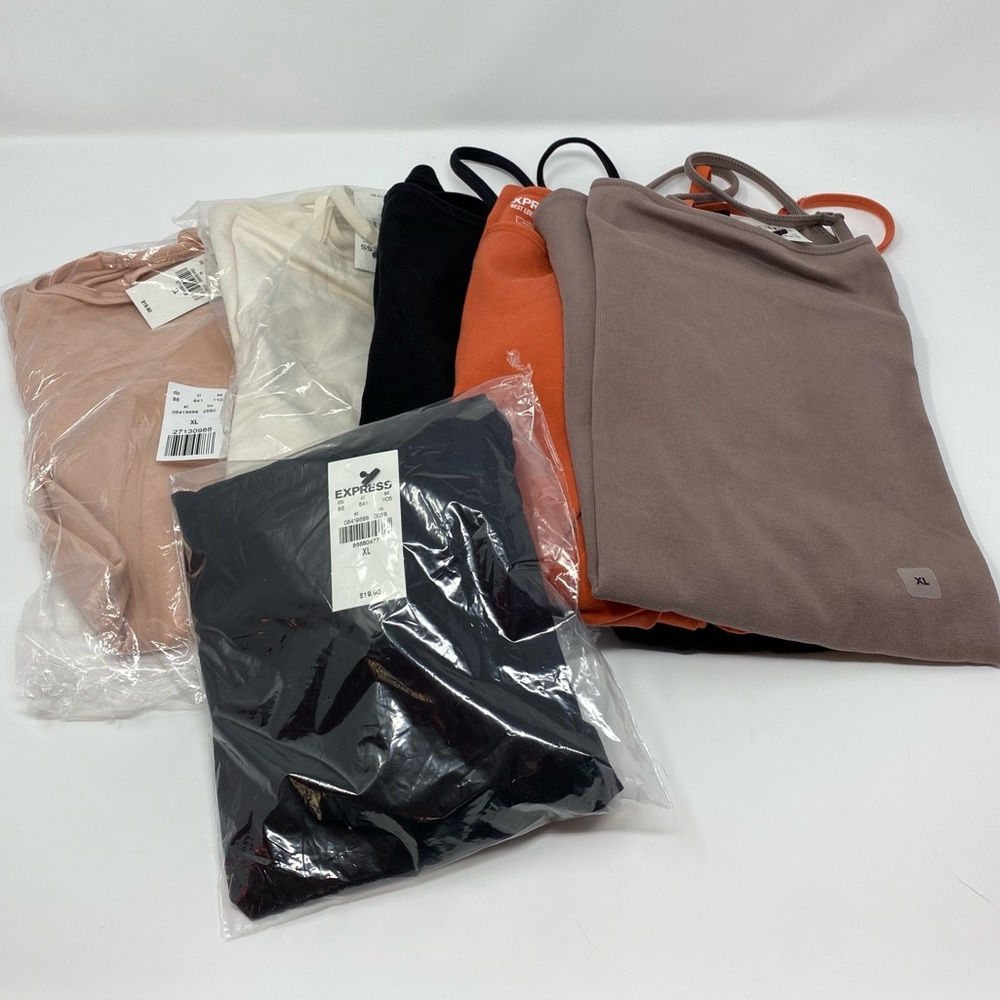 Six (6) NEW Express Best Loved Cami, XL, neutral colors